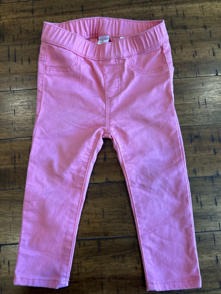 H&M Pink Girls' Elastic Waist Stretch Leggings